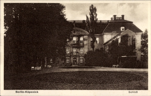 Ak Berlin Köpenick, Schloss, Parkanlage