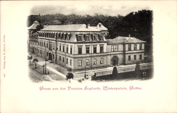 Ak Gotha in Thüringen, Pension Seyfarth, Winterpalais