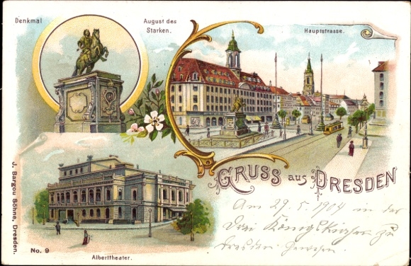 lito Dresden Elbe, Teatr, Pomnik Augusta Mocnego, Ulica Główna, Teatr Alberta