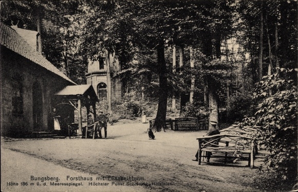 Postcard Schönwalde am Bungsberg in Ostholstein, forester&#39;s house with Elisabeth tower