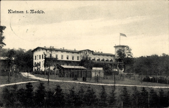 Postcard Bad Kleinen in Mecklenburg, hydrotherapy institute