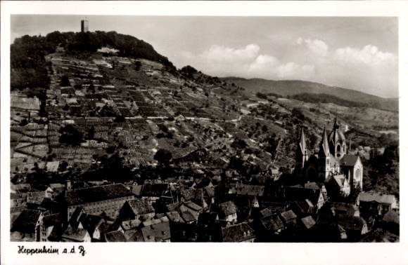 Ak Heppenheim an der Bergstraße, Fliegeraufnahme