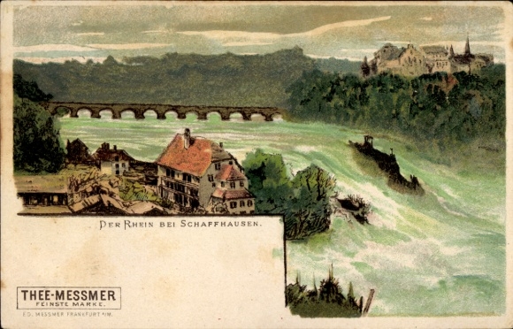 Artysta lito Biese, Schaffhausen am Rhein Szwajcaria, krajobraz, Wodospady Renu, reklama, Thee Messmer