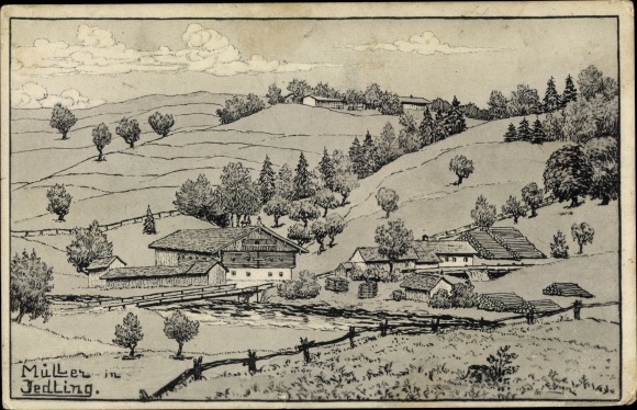 Artist PC Jedling Irschenberg Bavaria, Müller, locality