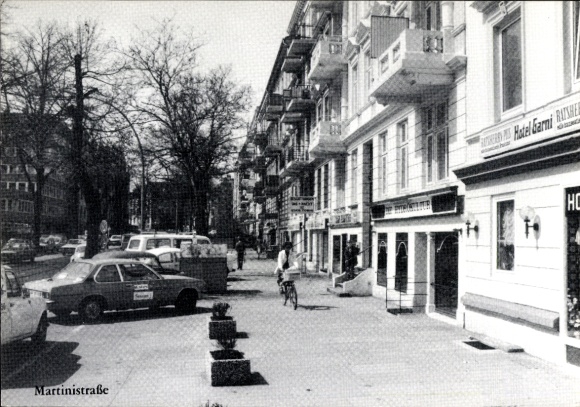 Postcard Hamburg Nord Eppendorf, Martinistraße
