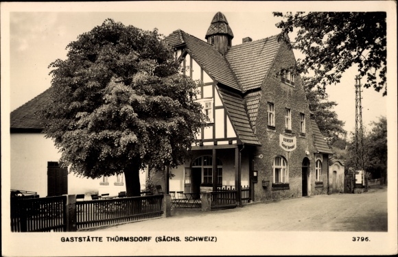 Ak Thürmsdorf Struppen Saksisch Zwitserland, restaurant