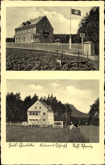 Postcard Gohrisch Saxon Switzerland, house Charlotte