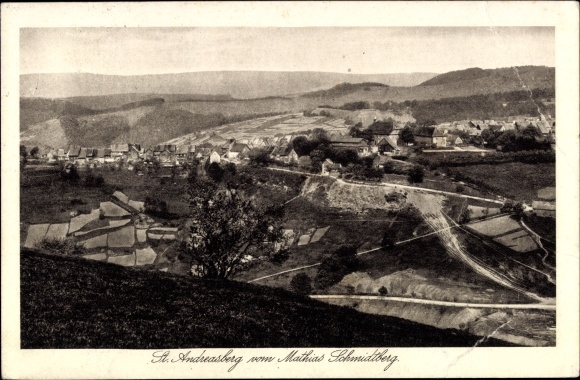 Ak St. Andreasberg Braunlage im Harz, Panorama vom Mathias-Schmidt-Berg gesehen