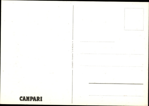 Artist Postcard Campari, Bitter aperitif, advertising
