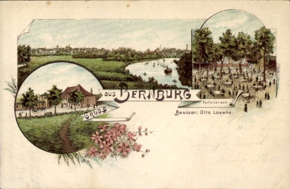 Chromo-Litho Bernburg an der Saale, Parforcehaus, Garden