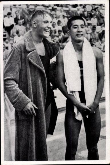 Collection picture Olympia 1936, swimmer Erwin Sietas and Hamuro