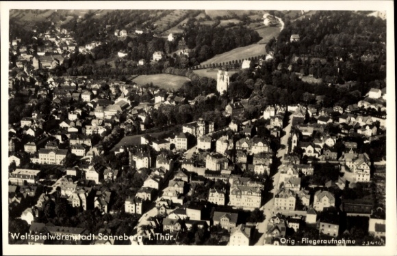 Ak Sonneberg in Thüringen, Fliegeraufnahme