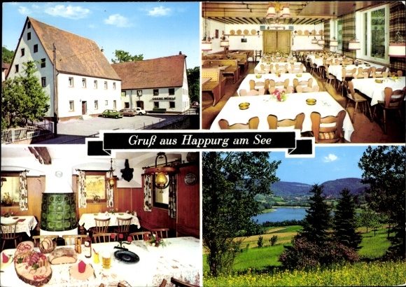 Ak Happurg in Mittelfranken, Gasthof Obere Mühle, Inh. Hans Haberstumpf