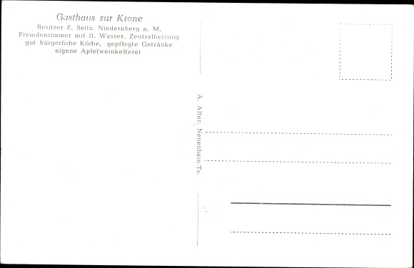 Ak Niedernberg am Main Unterfranken, Gasthaus zur Krone, Gleisbett