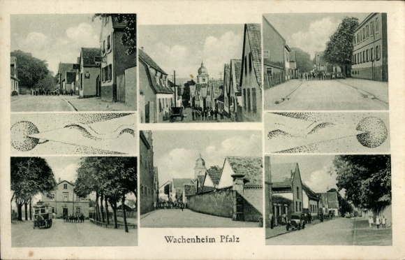 Ak Wachenheim in der Pfalz, Teilansichten, Kaufhaus Ludwig Dinger II, Straßenpartien