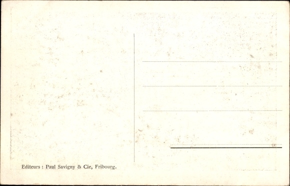 Postcard Friborg Freiburg City Switzerland, Pont du Gotteron apres la catastrophe 1919, collapsed bridge
