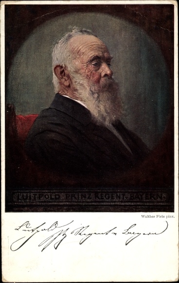Artist PC Firle, Walther, Prince Regent Luitpold of Bavaria, portrait