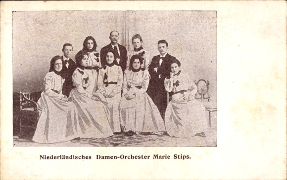 Ak Niederländisches Damen-Orchester Marie Stips