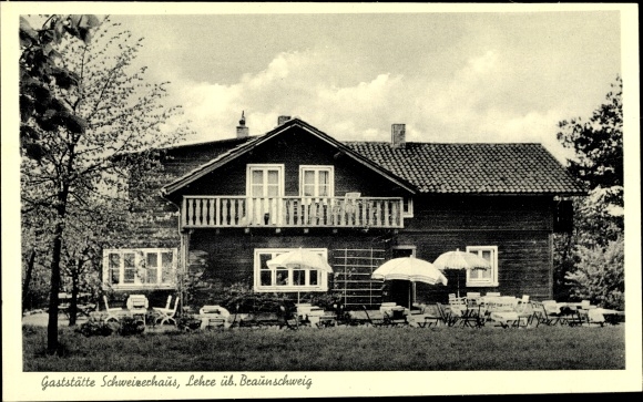 Postcard Apprenticeship in Lower Saxony, restaurant Schweizerhaus