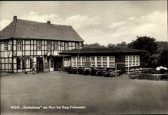 Ak Pansfelde Falkenstein in de Harz, HOG tuinhuis vlakbij kasteel Falkenstein