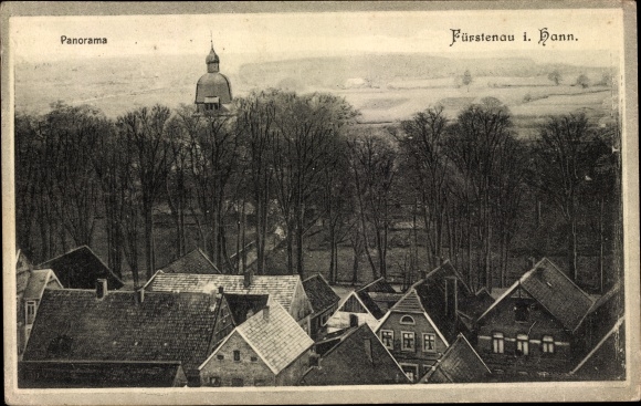 Ak Fürstenau Vechelde in Nedersaksen, panorama van het dorp