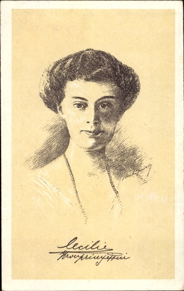 Artist PC Crown Princess Cecilie of Prussia, portrait, infant and small child protection