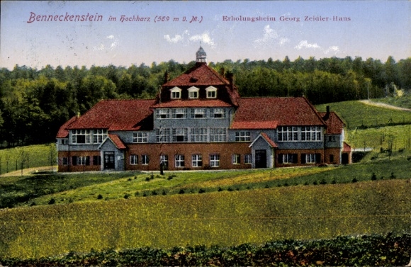 Ak Benneckenstein Oberharz, Benneckenstein in de Hohe Harz, recreatiehuis Georg Zeidler-Hans, natuur...