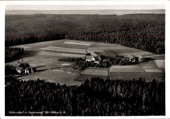 Postcard Oedenwald Ödenwald Loßburg in the Black Forest, aerial photograph, Adrionshof