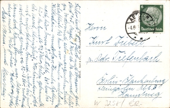 Postcard Aerzen in the Weserbergland, Hotel zum Goldenen Engel, Domänenteich