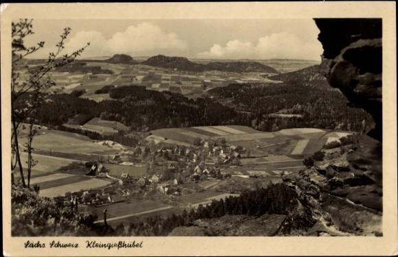Postcard Kleingiesshübel Reinhardtsdorf Schöna Saxon Switzerland, Panorama
