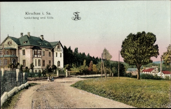 Ak Kirschau in der Lausitz, Schlossberg und Villa