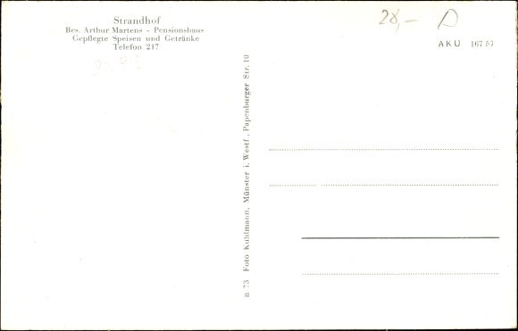 Postcard Tossens Butjadingen Wesermarsch, Strandhof, interior view