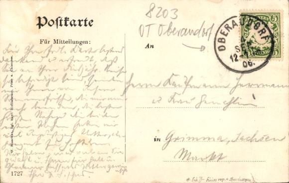 Postcard Reisach Oberaudorf in Upper Bavaria, Gasthaus zum Hansenbauer