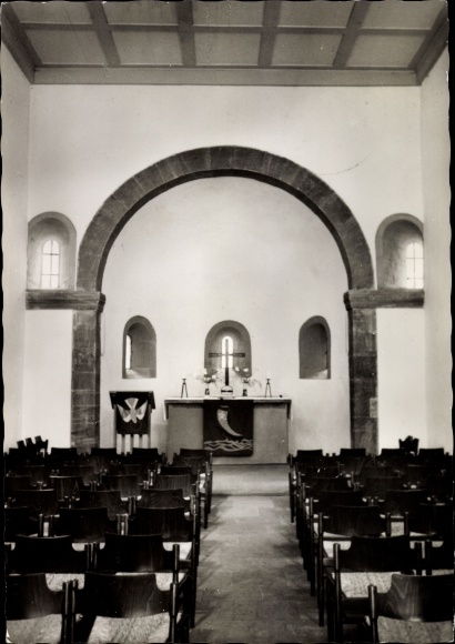 Postcard Rieneck in the Spessart of Lower Franconia, castle, house chapel