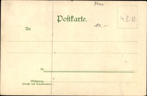 Chromo-Litho Altenburg in Thuringia, the red peaks, rear castle gate
