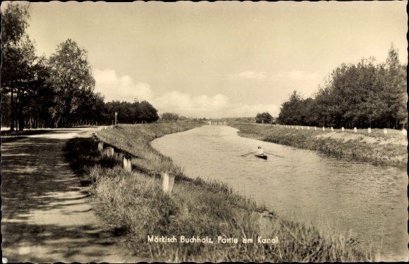 Postcard Märkisch Buchholz, canal