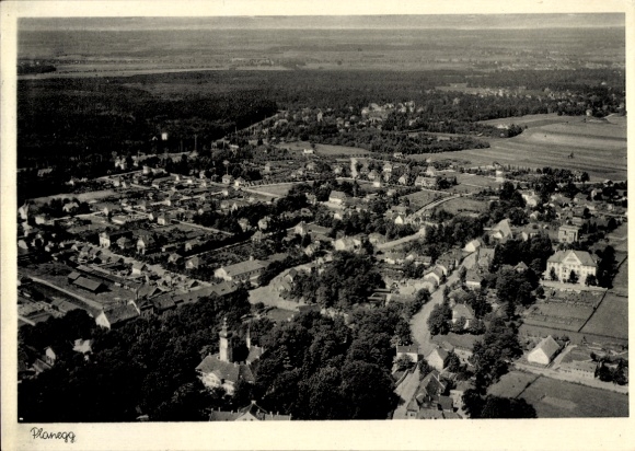Postcard Planegg Upper Bavaria, aerial photograph