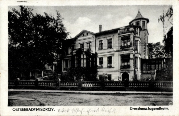 Postcard Międzyzdroje Misdroy Pomerania, Dresden Youth Home