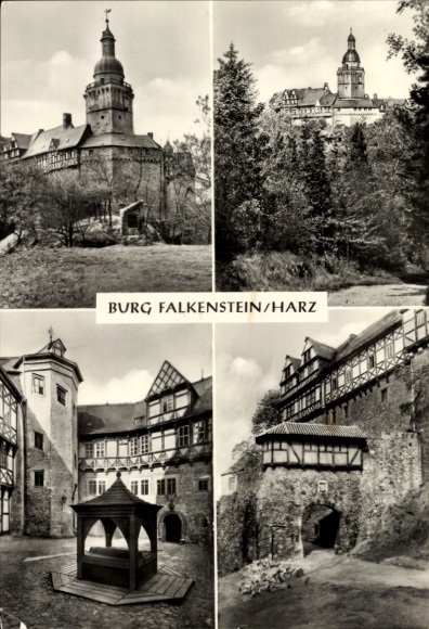 Ak Pansfelde Falkenstein in de Harz, kasteel Falkenstein, gebouwd in de 12e eeuw