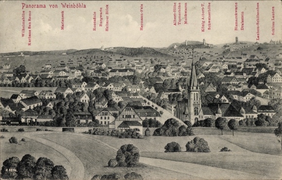 Ak Weinböhla in Sachsen, Panorama