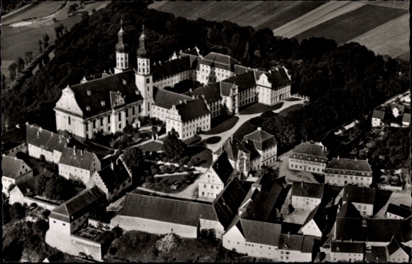 Ak Obermarchtal in Württemberg, Fliegeraufnahme
