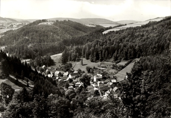 Postcard Rohrbach near Saalfeld (district of Rudolstadt) Thuringia, general view