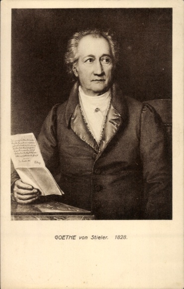 Artist Postcard Stieler, JK, poet and writer Johann Wolfgang von Goethe, portrait