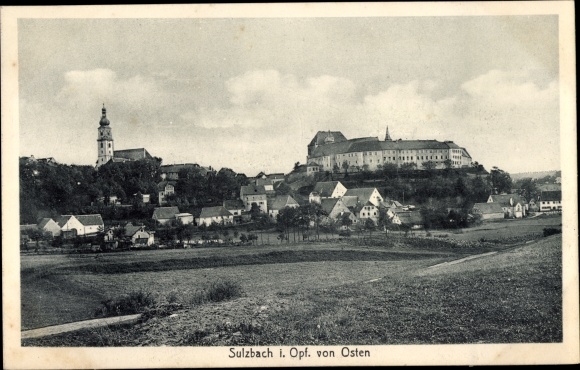 Ak Sulzbach Rosenberg Fränkische Alb Oberpfalz, Blick von Osten, Kirche