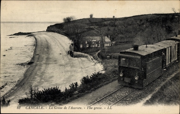 CPA Cancale Ille et Vilaine, La Grève de l'Aurore