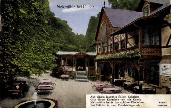 Ak Dresden Pillnitz, Meixmühle in Friedrichsgrund, vers