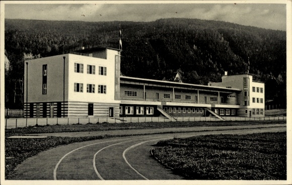 Ak Bad Blankenburg in Thüringen, Turnerschafterhaus,  Thüringerwald, Sporthalle, 1930er Jahre