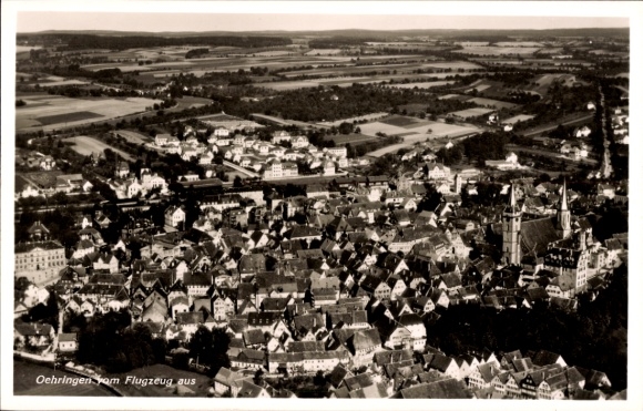 Postcard Oehringen Öhringen in Hohenlohekreis Württemberg, aerial photograph