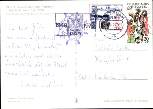 PC VEB Verkehrsbetriebe Potsdam, White Fleet, MS Cecilienhof, pier