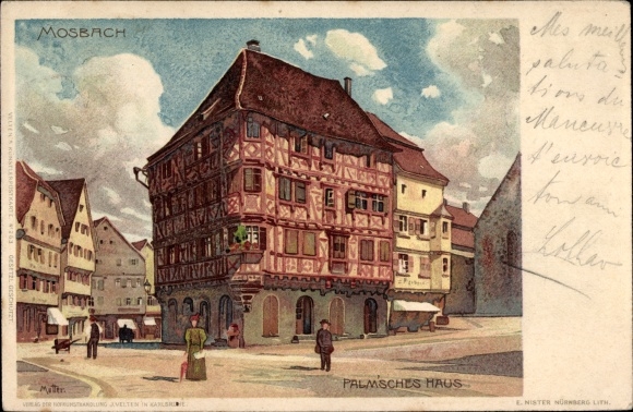 Artysta lito matka, K., Mosbach am Odenwald, dom Palm'sches